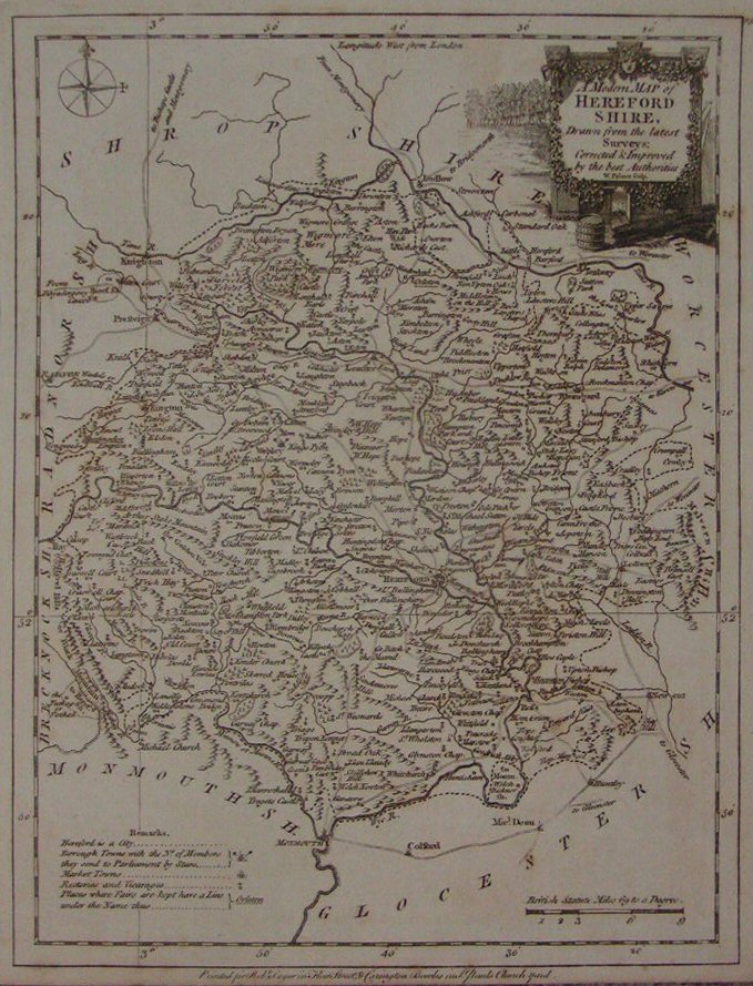 Map of Herefordshire - Ellis